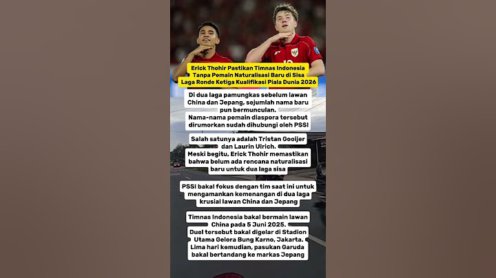 Erick Thohir Pastikan Timnas Indonesia Tanpa Pemain Naturalisasi Baru diKualifikasi Piala Dunia 2026