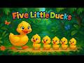 five little ducks educational song | learn to count and sing