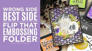 A Spooky Twist on Embossing Folder Backgrounds | Tim Holtz Sizzix Halloween Card Tutorial