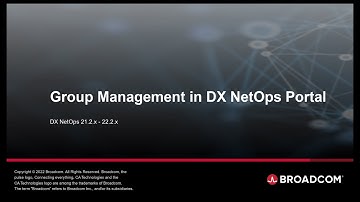 Group Management in DX NetOps Portal
