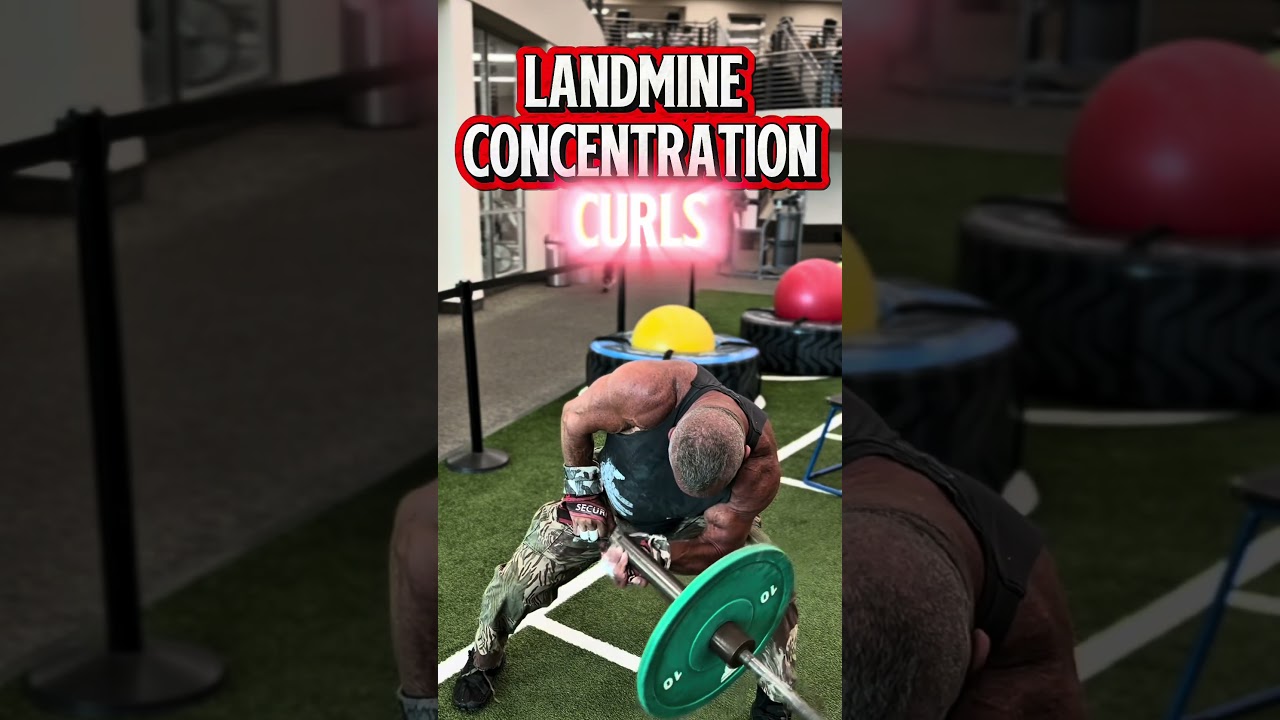 LANDMINE CONCENTRATION CURLS #workout #motivation #muscle #workouttips #biceps