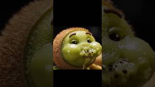 A cute kiwi with a personality… eating another kiwi 👀🥝 #kiwi #viral #satisfyingvideo #shorts #ai
