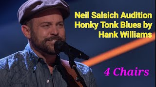 Neil Salsich Honky Tonk Blues By Hank Williams 4 Chairs  Auditions  The Voice 2023