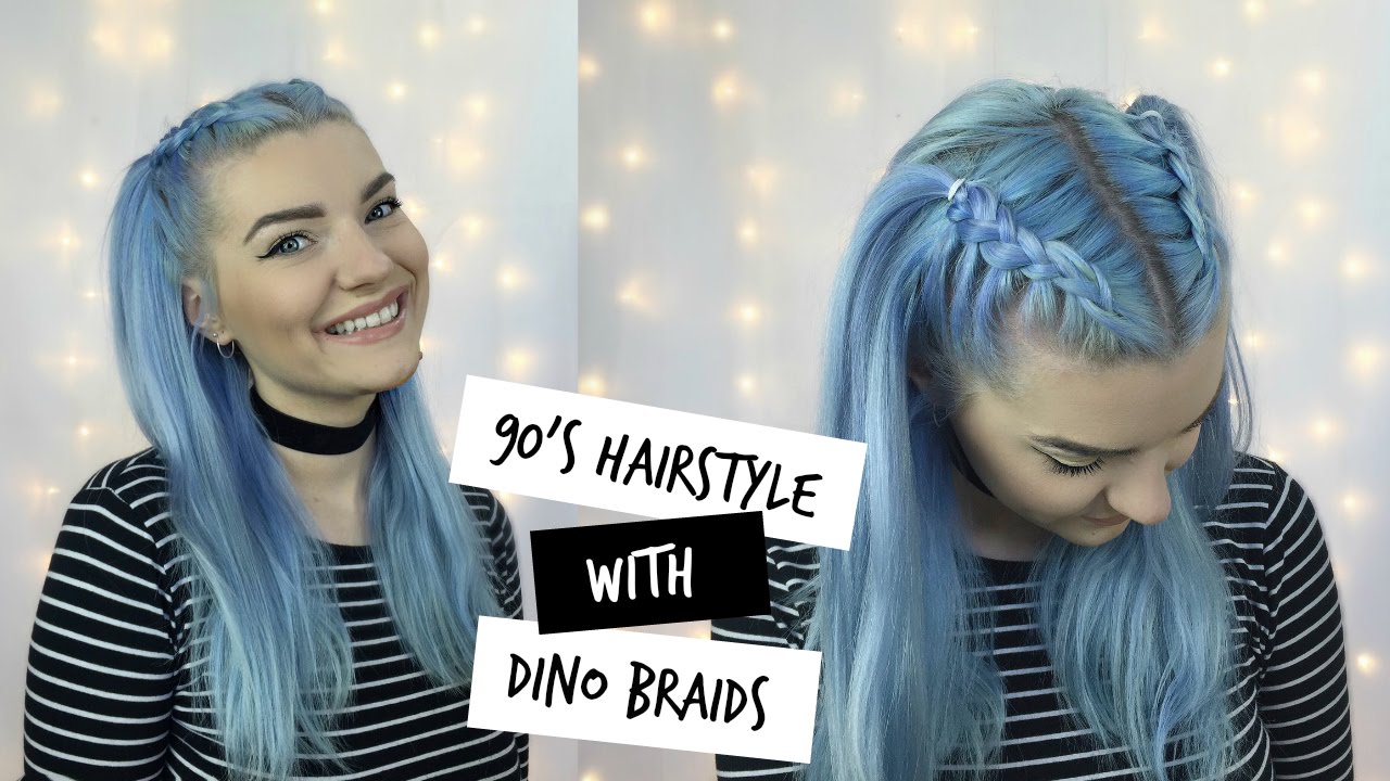 Easy 90's Hairstyle / Dino Braids | LoveFings - YouTube