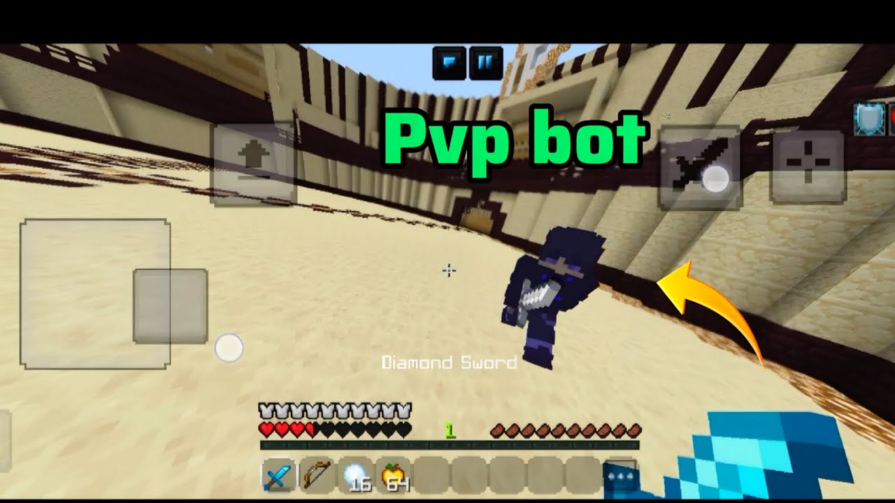 Pvp bot addon for Minecraft pe 😱 pvp practice mod for MCPE - YouTube