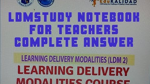 LDM Standard Study Notebook  Module 1-5 with soft copy answers available