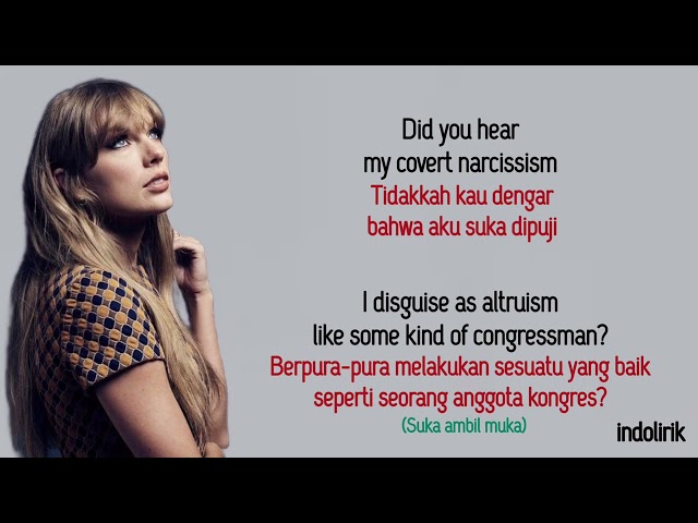 Taylor Swift - Anti-Hero | Lirik Lagu Terjemahan class=