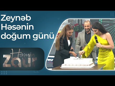 Həmin Zaur - Zeynəb Həsəni doğum günü tortunu kəsdi