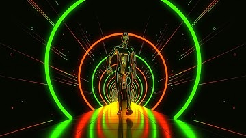 Man Walking in Space Vj Loop Tunnel | No Copyright Background Video | No Copyright Stock Video