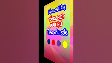 Cách tính tổng theo mầu trong excel | hàm subtotal | #Shorts