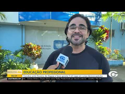 Convênio entre Governo de Alagoas e Senai garante 2 mil vagas em cursos técnicos gratuitos 11/06/26