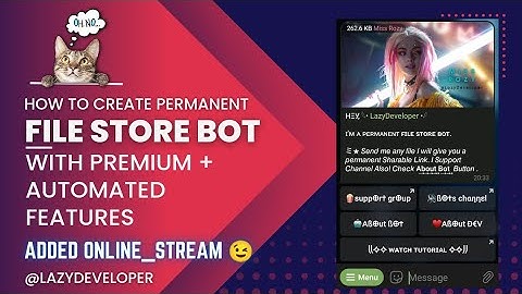 😉 How to make Permanent File Store Bot with Online Stream + Auto Delete Msg - 😍 | #Telegram