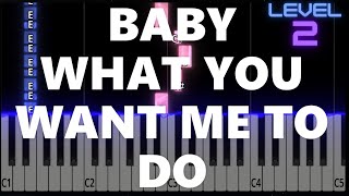 Baby What You Want Me To Do - Elvis Presley - EASY Piano Tutorial