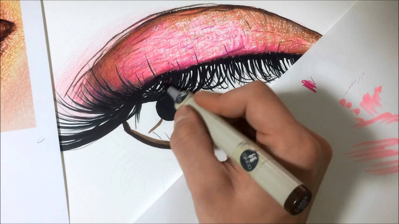 Desenhando olho maquiado - YouTube