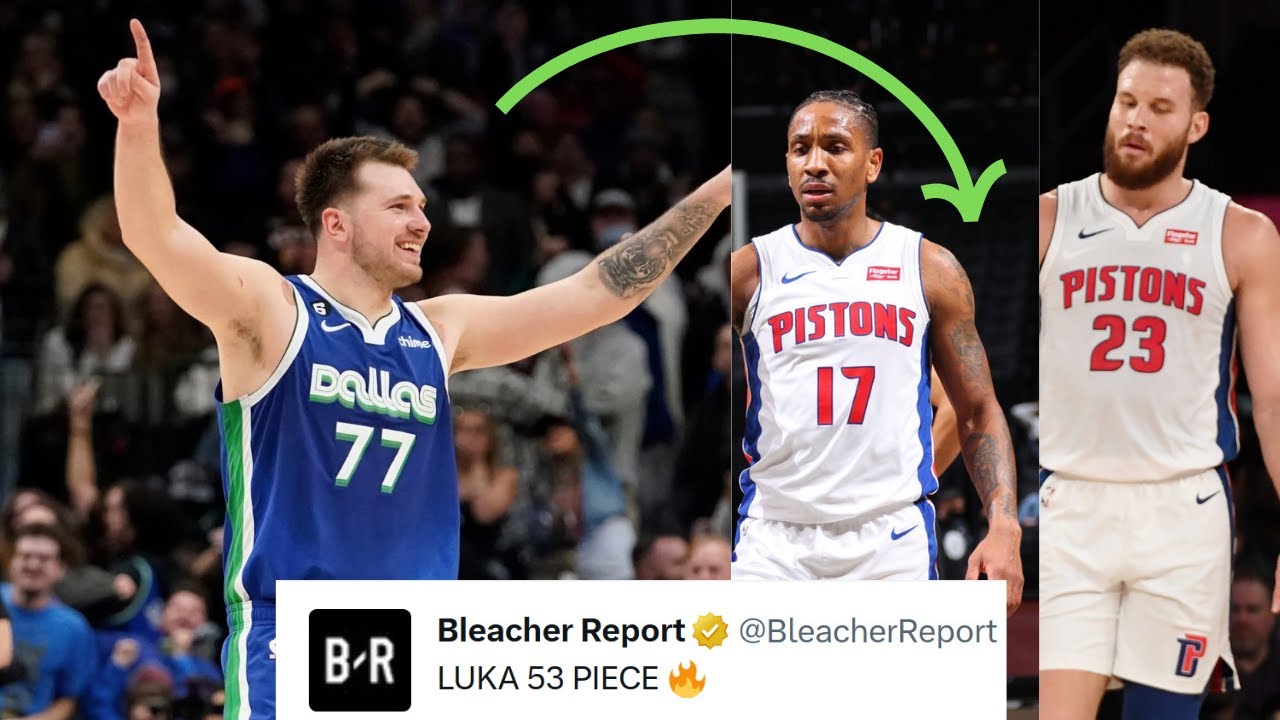 NBA World reaction to LUKA DONCIC 53 POINTS vs Detroit Pistons - YouTube