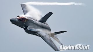 In the Pyro Field! F-35A Lightning II Demo and Heritage Flight - Great Texas Airshow 2024