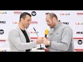 TYSON FURY v WLADIMIR KLITSCHKO HEAD TO HEAD - TURNS INTO OPEN CONVERSATION BETWEEN PAIR IN COLOGNE