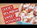 Bourbon Sweet Potatoes with Marshmallow, Pecan Crumble