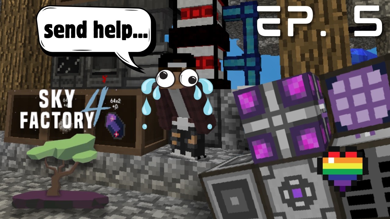 Minecraft SkyFactory 4 - THE BATTLE FOR STORAGE!!! (Ep. 5) - YouTube