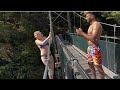 Jumping Off A Bridge into the Clearest Blue River