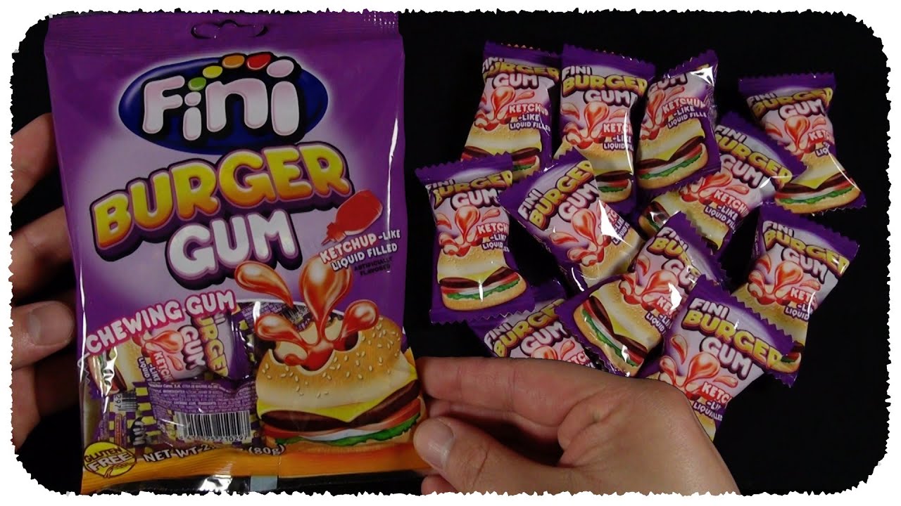 BURGER GUM Chewing Gum [Fini] (Hamburger Kaugummi) YouTube