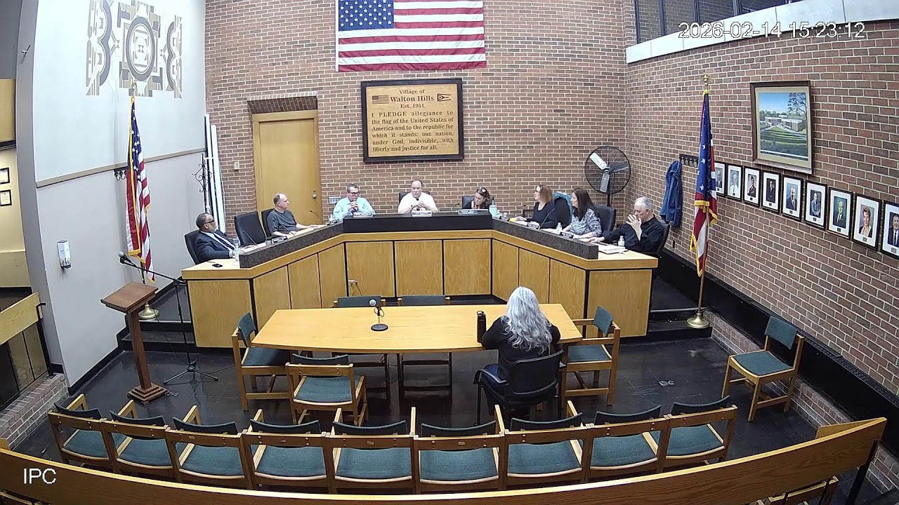 Village of Walton Hills Committee of the Whole Meeting Tuesday, March 3, 2026, at 7:00 PM