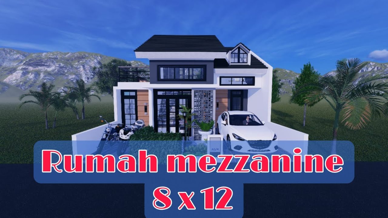 Rumah mezzanine 8x12 , Indah di pandang