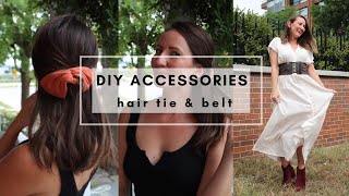 DIY Accessories | Hair Tie &amp; Waist Belt (perfect for fall!)