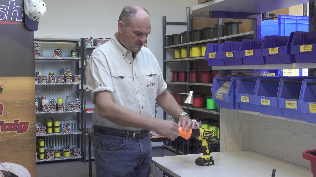 Angelschnur abspulen