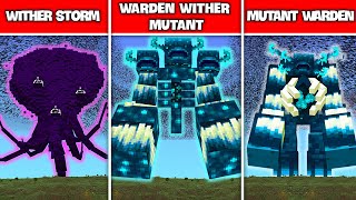 ALL MEGA BOSSES in Minecraft! Warden Wither Mutant, Mutant Warden, Wither Storm!