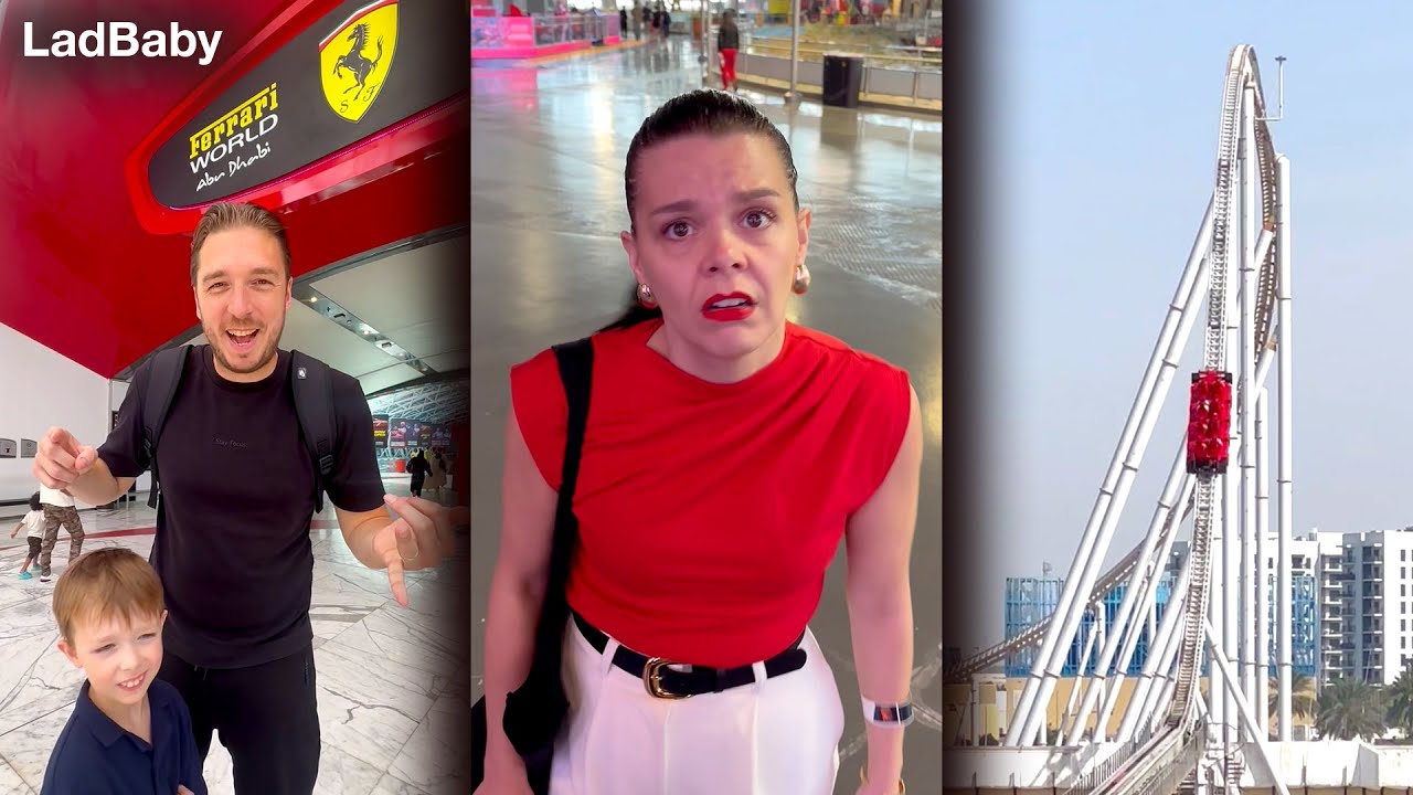 When Mum rides the Worlds Fastest Rollercoaster at Ferrari World 🤣🏎️