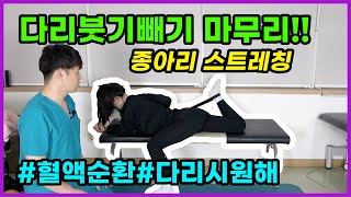 셀프 다리 붓기 빼기 스트레칭 마무리 필수! 다리 혈액순환, 종아리 근육 수축