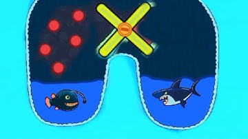 Rescue fish game // save fish game // noob vs pro gameplay // pull the pin