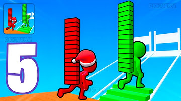 Bridge Race Gameplay Walkthrough Part 5 - Tutorial Build A Bridge (Android,iOS)