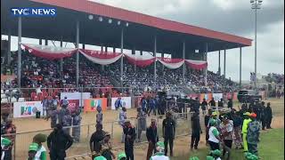 (VIDEO) Osogbo Stadium Agog As APC Holds Mega Rally Ahead Of Osun Gov. Election