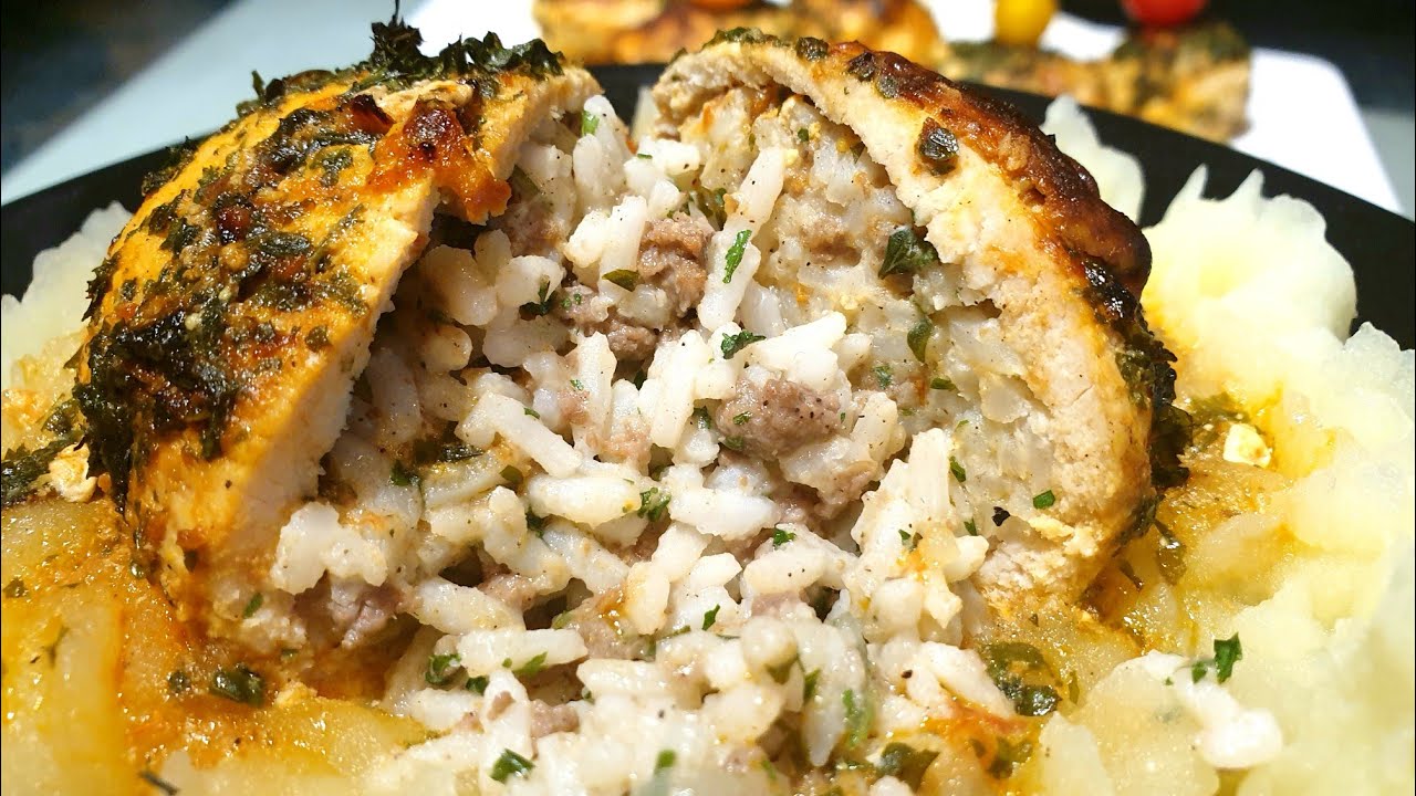 Recettes des boules de poulet au riz et viande hachée كريات ليسكالوب دجاج معمرين بالارز والكفتة في