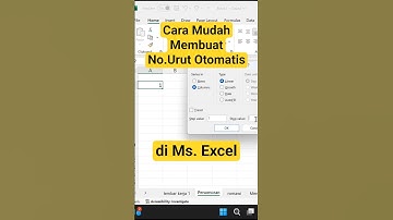 Cara membuat Nomer Urut Otomatis di Ms Excel #excel #microsoftexcel #education