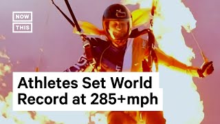 Athletes Skydive at Speeds Higher Than Formula One Cars