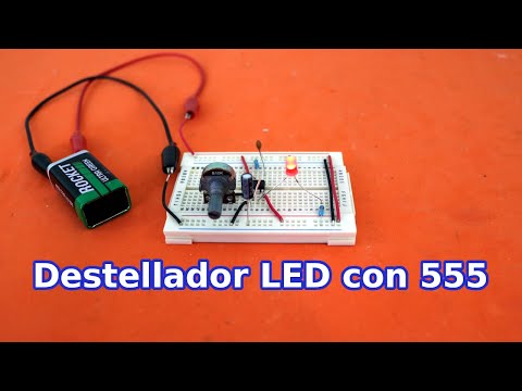 Circuito Destellador de LED con Temporizador 555