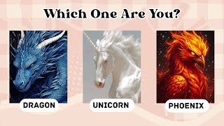 Which Mythical Creature Are You? 🐉🦄✨ | Fantasy Personality Quiz |@quizgalaxtopia​ screenshot 1