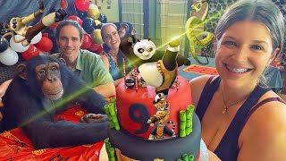 CHIMPANZEE 9th BIRTHDAY ! Kung Fu Panda Party 🐼🎈