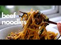 15 MINUTE BEEF NOODLES | ASIAN STYLE STIR FRY WITH UDON NOODLES | BETTER THAN TAKE-OUT | ILHAN. A