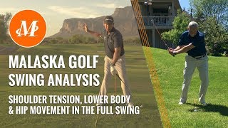 Malaska Golf // Swing Analysis // Full Swing  Shoulders, Leg & Hip Movement