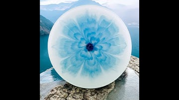 Delicate blue flower bloom in epoxy resin #crafts #diy #resincrafts #trending
