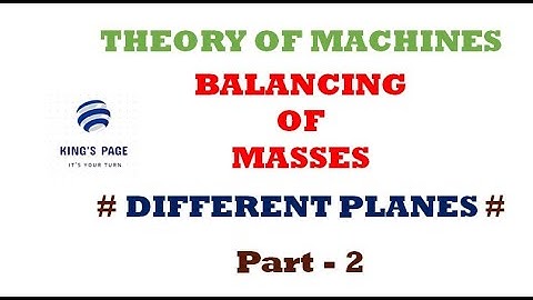 # BALANCING OF ROTATING MASSES - SEVERAL PLANES #