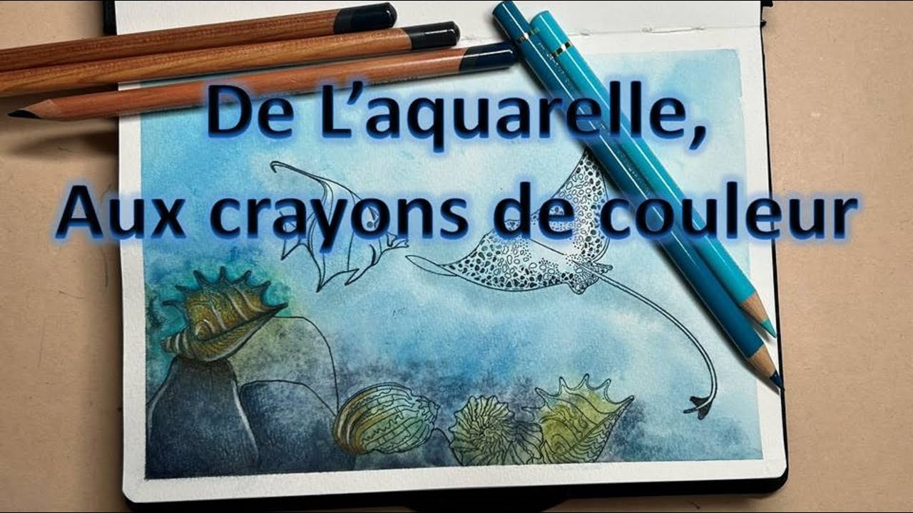 Tuto : crayon aquarellable en scrapbooking