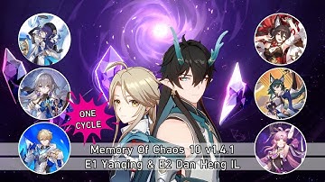 E1 Yanqing & E2 Dan Heng Imbibitor Lunae - Honkai Star Rail Memory Of Chaos v1.4.1 Stage 10