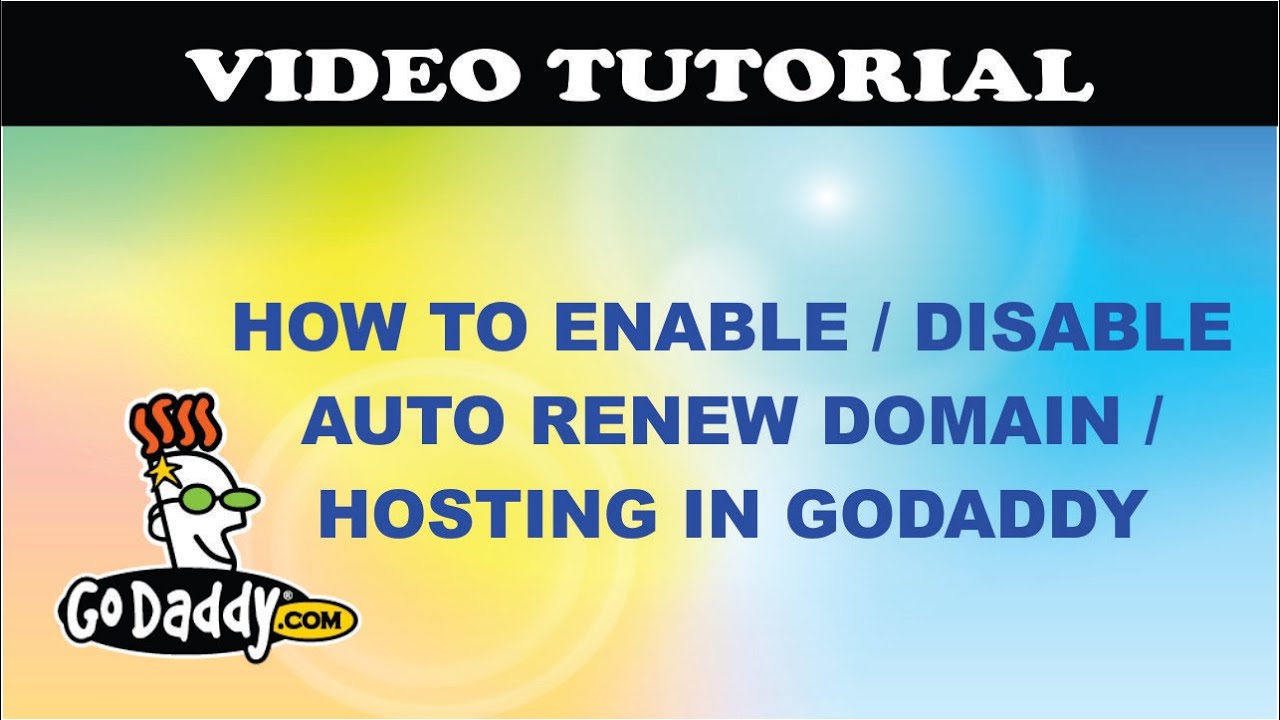 How To Enable or Disable Auto Renew Domain and Hosting in GoDaddy - YouTube