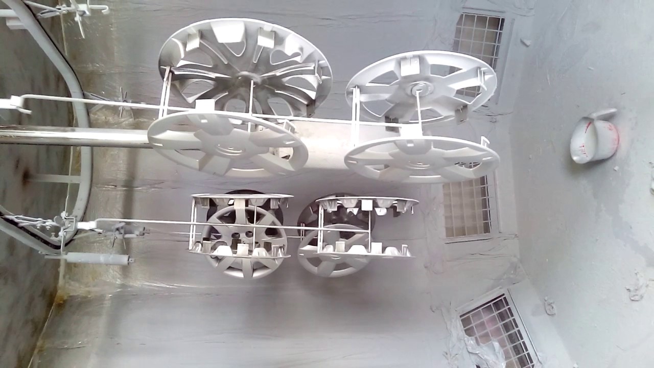 Automatic electrostatic DISK Bell painting system plastic wheel