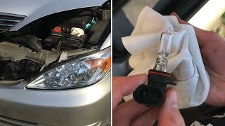 Famous “replacing” headlight bulbs toyota camry (TRICKY) 2002 Wealth
